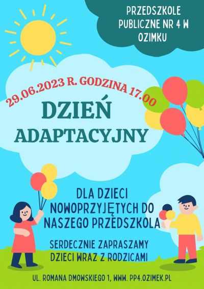 DZIEŃ ADAPTACYJNY W PP4!